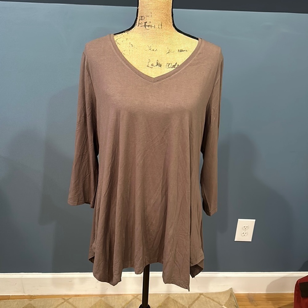 NWT JM Collection Vneck long sleeve shirt size XL women’s